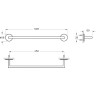 Держатель полотенец VITRA ORIGIN, цвет черный матовый A4488636